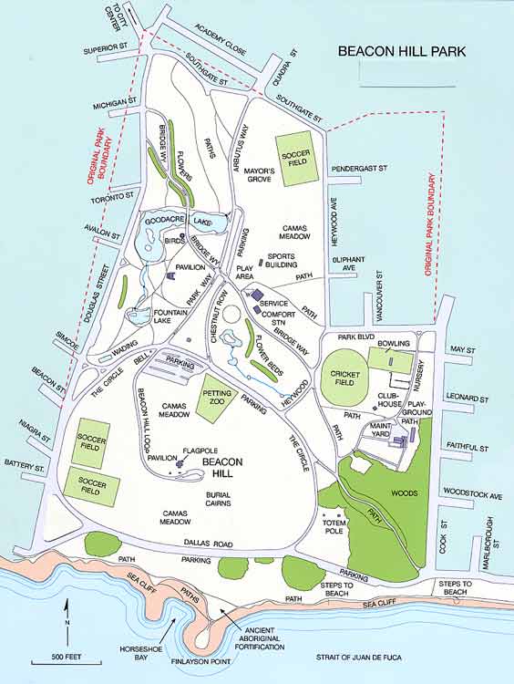 Beacon Hill Park map