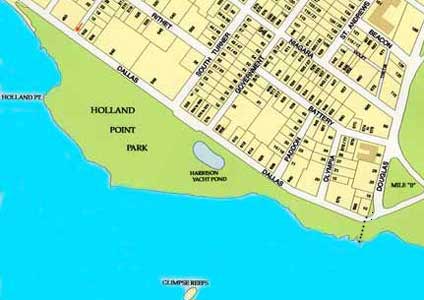 Holland Point Park area map